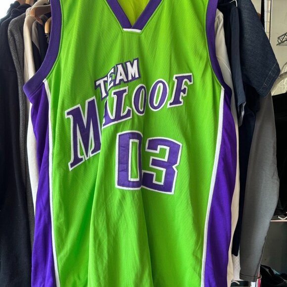 Other - Team Maloof Basketball Jersey 03 Neon Green Purple Sacramento Kings